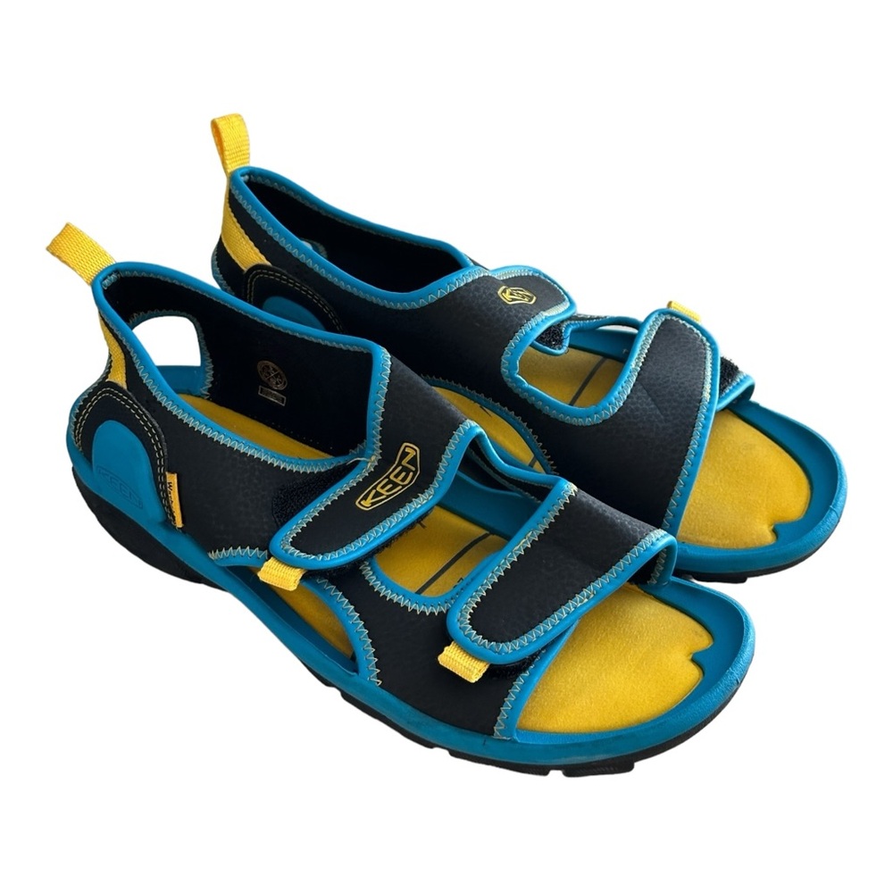 Keen Big Kids Knotch Creek Open Toe Sandals Water Shoes Black Blue Size 5